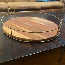 Hearth and Home by Magnolia wood and metal tray