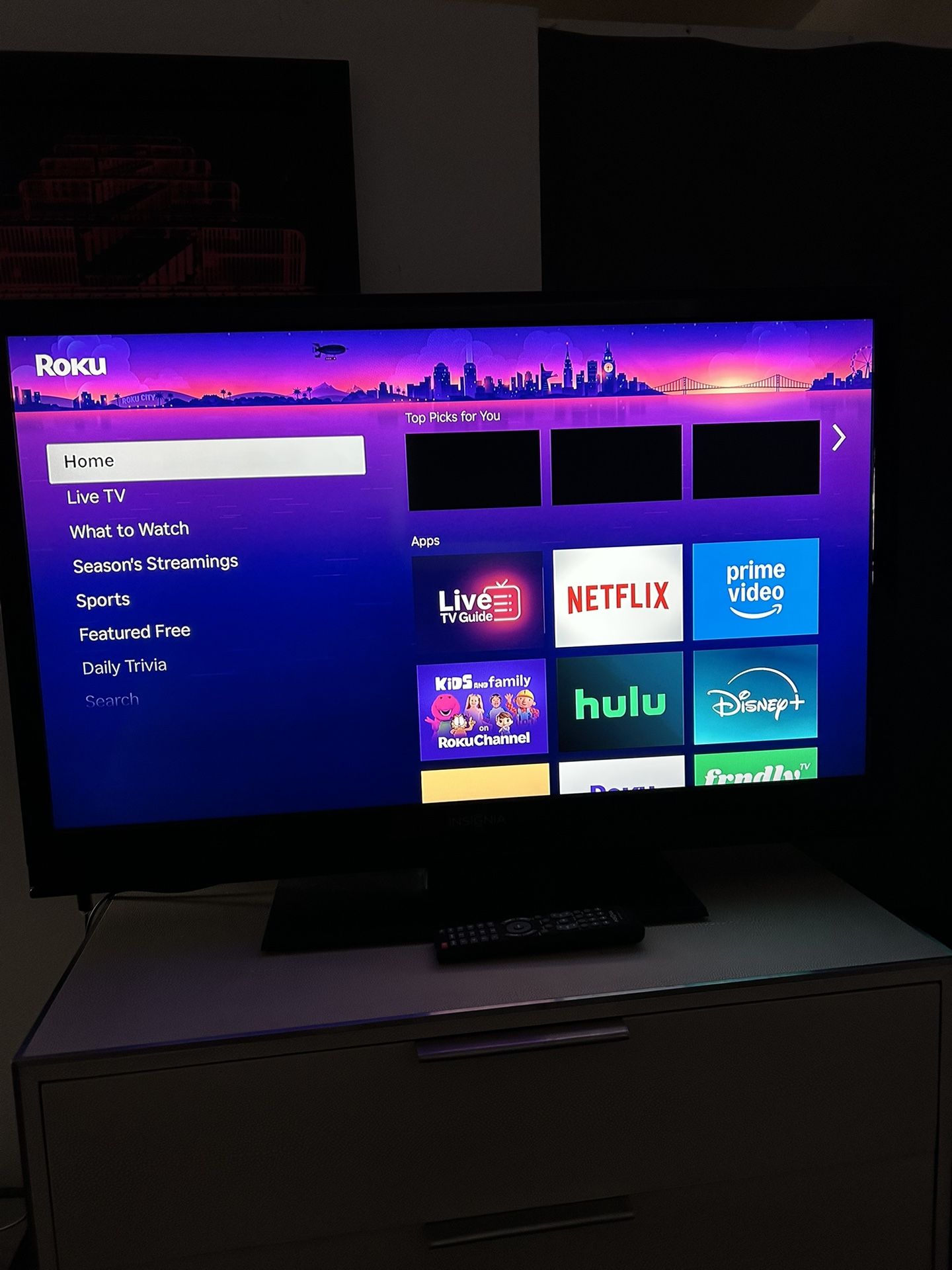 48 Inch Insignia TV & Roku 4k