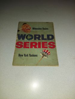VINTAGE MILWAUKEE BRAVES VS NEW YORK YANKEES 1958 WORLD SERIES OFFICIAL PROGRAM