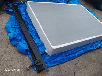 Full-size bed frame with headboard