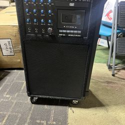 vintage-style car cassette deck receiver, specifically labeled as an "AMP-8A MOBILE MUSIC" unit.