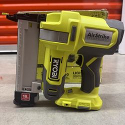 RYOBI ONE+ 18V 18-Gauge Cordless AirStrike Narrow Crown Stapler (Tool Only)