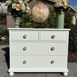 White Pottery Barn Solid Wood Dresser Chest Great Condition Originally $1,500