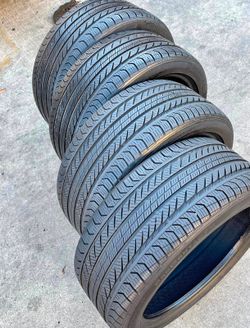 245/45/19 Continetal vendo un set de llantas usadas excelente condiciones de vida las 4 ✅🤩I am selling a set of used tires, all 4 in excellent living
