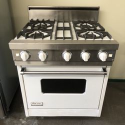  Viking 30” White Gas Range Stove 