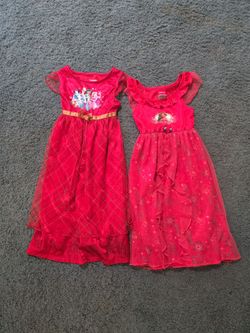 DISNEY DRESSES/GOWNS SIZE 2T AND 3T SEE DESCRIPTION