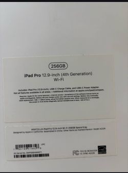 iPad Pro 12.9 inch 4th Gen