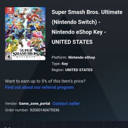 Super Smash Bros Ultimate Digital Copy