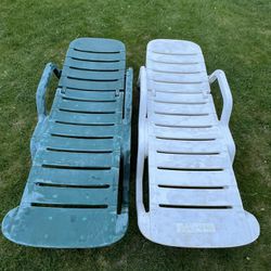 Two Patio Lounge Chairs 
