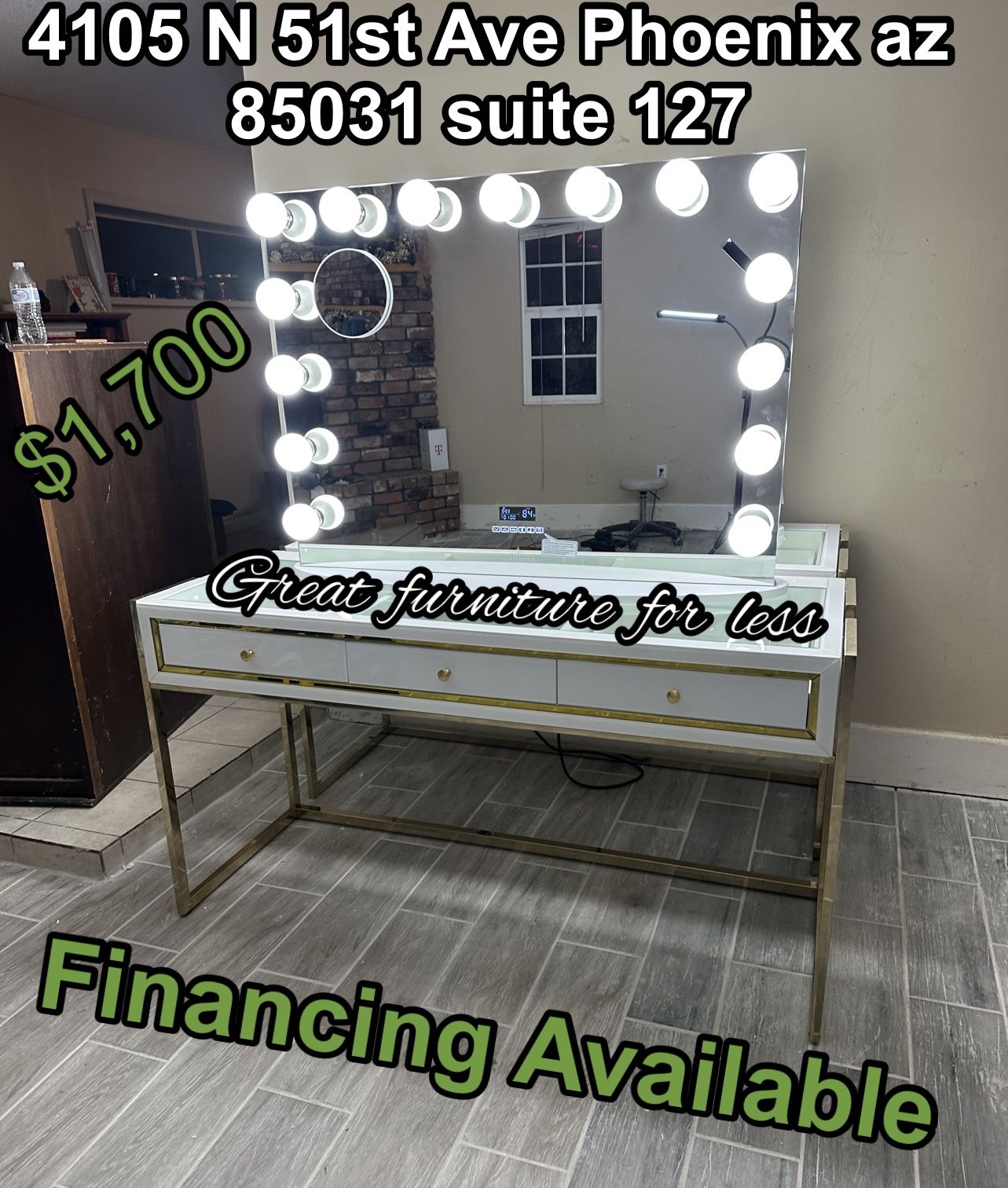 Impressions Vanity With Bluetooth Mirror Brand New