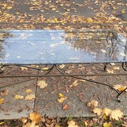 Glass and Metal Coffee Table