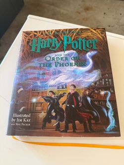 Beautiful oversized illustrated edition of Harry Potter and the Order of the Phoenix by J.K. Rowling.