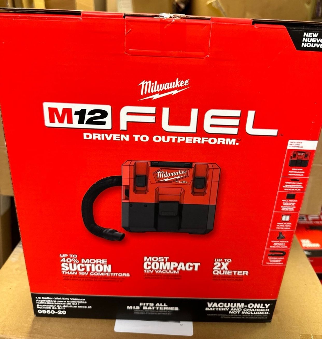 Milwaukee New Vacuum M12 Fuel Brushless