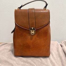 Brown Backpack Purse 