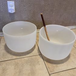 Large Crystal Singing Bowls - Great For Meditation
