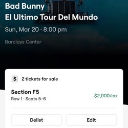 Bad bunny tickets For NYC