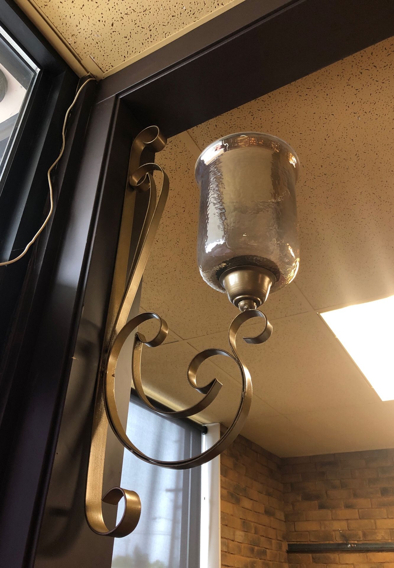 Vintage brass light fixture