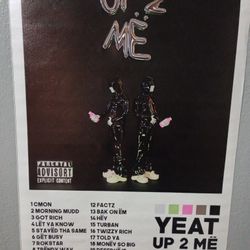 Yeat Up 2 Me Album Cover Canvas Poster Rap Hip Hop Wall Art Decor Room Aesthetic