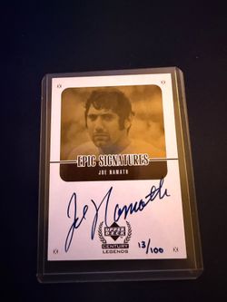 Joe Namath Century Legends Epic Signatures Card 13/100