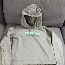 Patagonia Womens Hoody Hoodie Sweatshirt , Grey , Pocket Size S