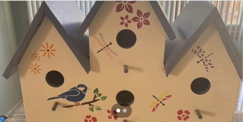 Hand constructed bird house