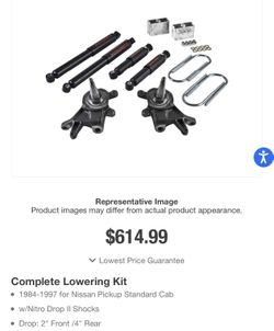Jegs Nissan D21 Hardbody Pick Up Lowering Kit