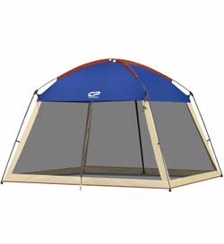 Screen House Room 12x12 Ft Mesh Net Tent Canopy Shelter Gazebo for Patios Outdoor Camping Activities - Navy