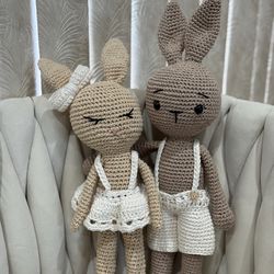 Amigurumi crochet bunnies