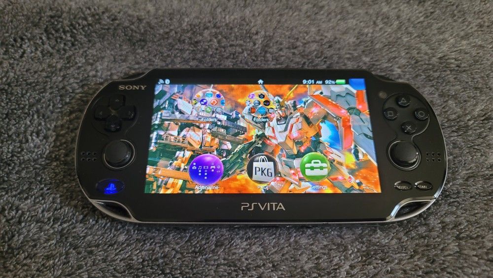 PS Vita Black 1000 series OLED Mod-ded Playstation Ps1 Psp Video Game Console