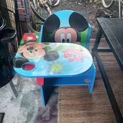 Super Cute Wood Mickey Seat Desk Table In 1 Pc 18 Firm Look My Post Tons Item