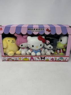 Hello Kitty and Friends 8" Collector's Set of 5 Plush Melody Kuromi Keroppi Pompompurin Stuffed Toy Soft Gift Pack