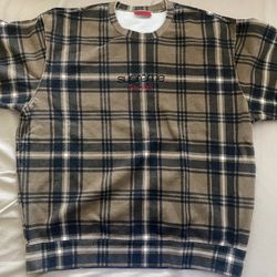Supreme Plaid Crew neck Sweate