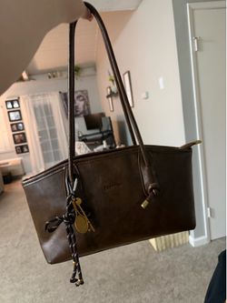 brown shoulder bag