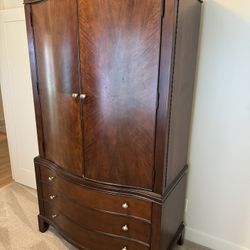 Real Oak Wood Furniture Armoire 2-Door
