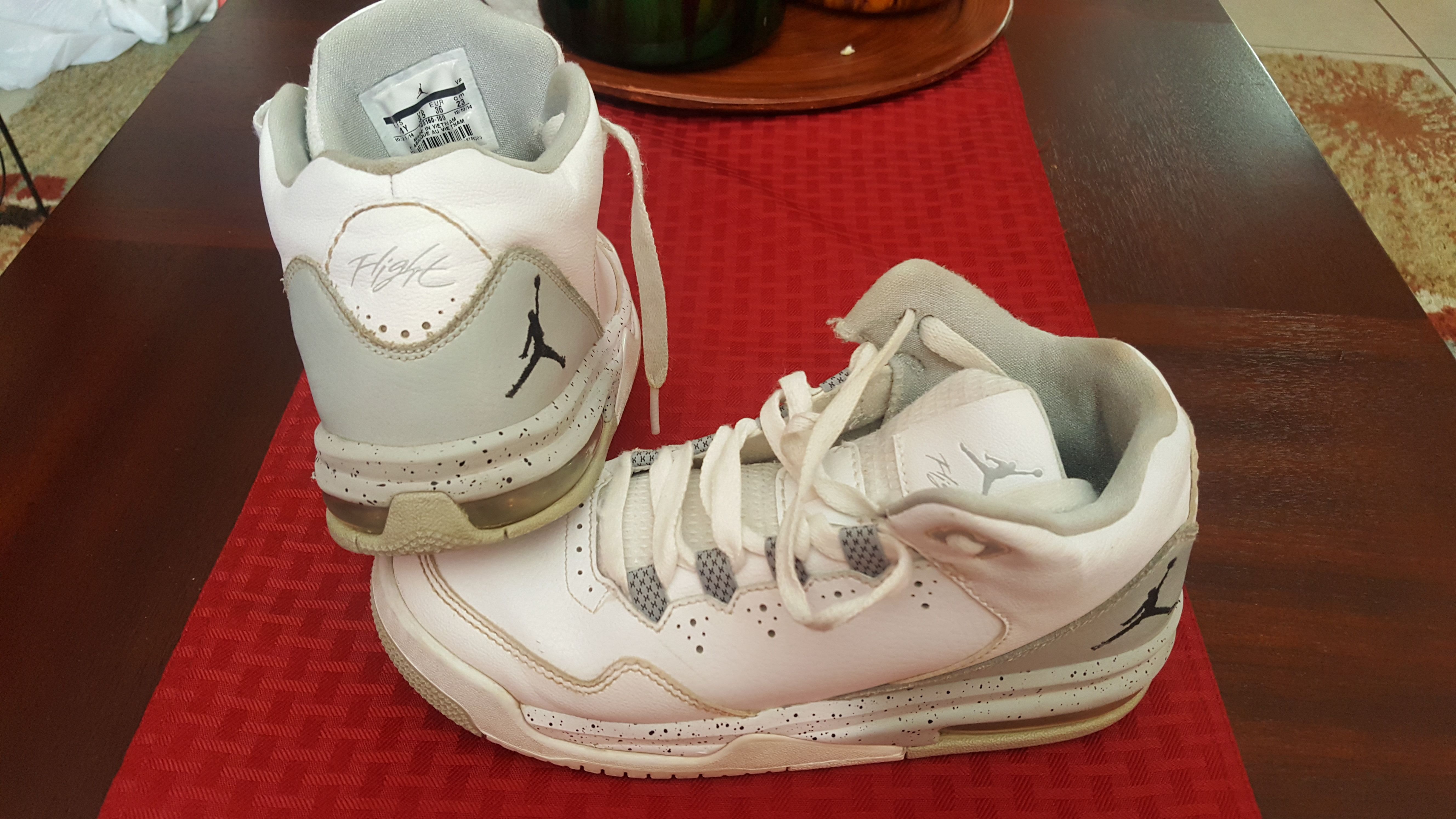 705160-100 Nike Air Jordan Flight Origin 2 (GS) White/Black-Grey Mist Sz 4 NIB