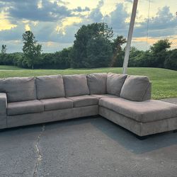 2 Piece Gray Sectional (FREE DELIVERY)