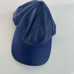 Blue Leather Cap