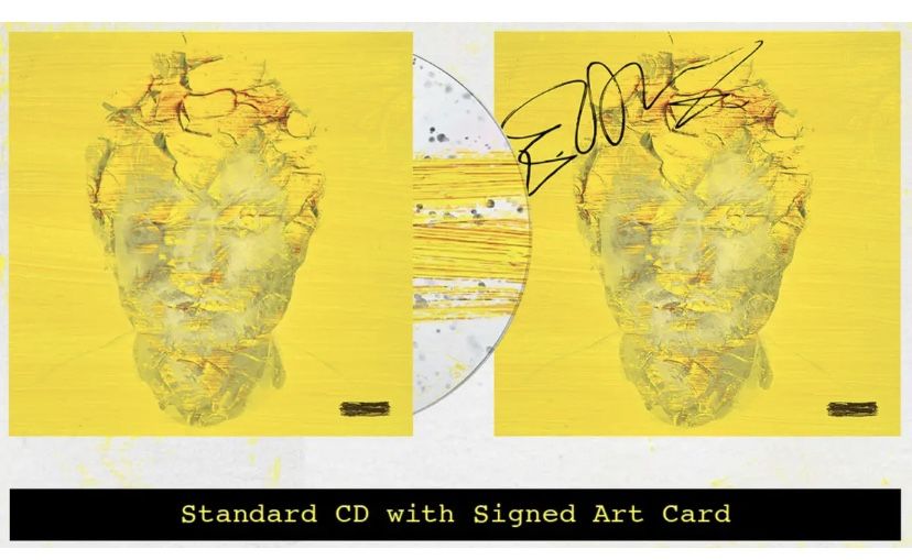 ED SHEERAN SUBTRACT CD WITH HAND SIGNED ART CARD AUTOGRAPH SOLD OUT