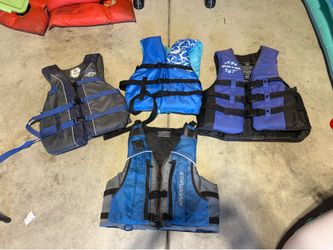 Various sized Adult life jackets