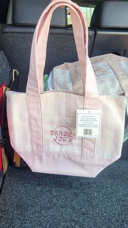 New Pink Trader Joe’s Striped Tote