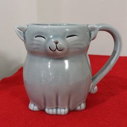 Stone Ware Exclusively Pier 1, Kitty Mug,Dishwasher Safe.