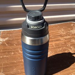 30 oz Igloo Drink Beverage Cooler Clip on Handle Hook Thermos Dallas Cowboy blue gray silver 
