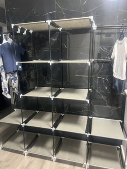 Armario  de Tela  Gris 