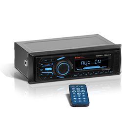 BOSS Audio Systems MR1308UABK Marine Stereo System – Single Din, Bluetooth Audio and Calling Head Unit, Aux-in, USB, SD, Weatherproof, AM/FM Radio Rec