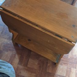 Wooden Table Folds Down On Both Sides