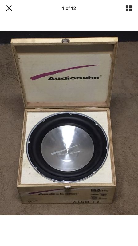 Audiobahn Alum 12X 1000 watt subwoofer speaker in box