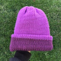 Handmade Crochet Beanie Pink Winter Hat Kids Girls Toddler Baby Babies Gear Clothing
