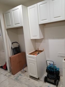 Custom made cabinets and cabinet reface.. text me for more information