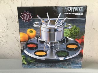 Fondue Set, Stainless Steel New