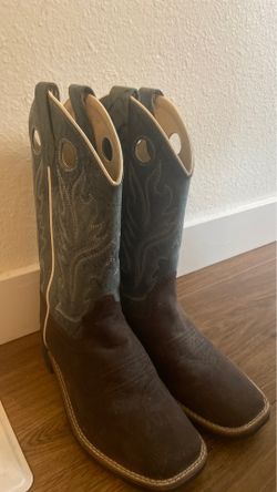 Old West Leather Kids Cowboy Boots (Size 40)